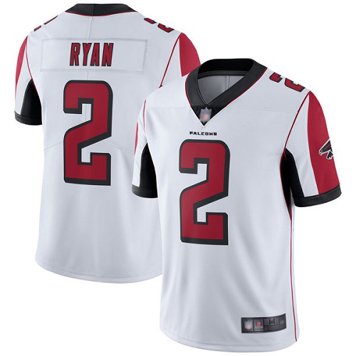 Atlanta Falcons Limited White Men Matt Ryan Road Jersey NFL Football #2 Vapor Untouchable->youth nfl jersey->Youth Jersey